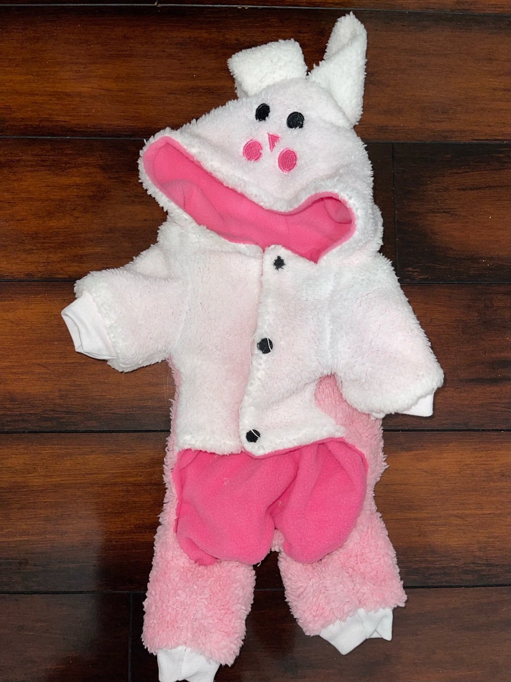 Adorable Pink Bunny Hooded Pet Costume